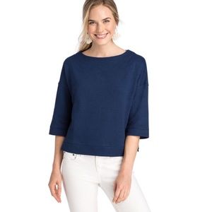 Vineyard Vines Navy Blue Cropped Sweater NWOT